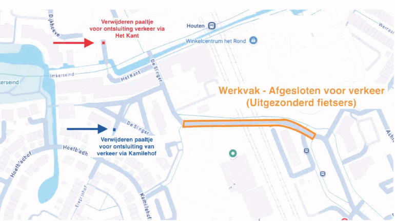 Tunnel bij Aan de Slinger afgesloten 17 t/m 20 juni 