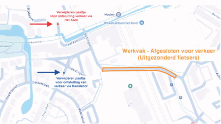 Tunnel bij Aan de Slinger afgesloten 17 t/m 20 juni 