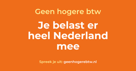 Tweede vragenlijst Ronde van Houten online & actie tegen hogere BTW